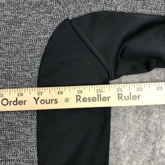 Spyder Womens 1/4 Zip Pulliover Medium Gray Black Sweater Long Sleeve Stretch - Picture 9 of 11